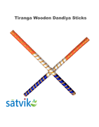Tiranga Wooden Dandiya Sticks, 1 Pair of Tiranga Multi Color Wooden Dandiya Sticks for Navratri Festival