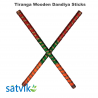 Tiranga Wooden Dandiya Sticks, 1 Pair of Tiranga Multi Color Wooden Dandiya Sticks for Navratri Festival