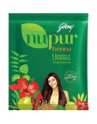 Godrej Nupur Henna, 400g, 100% Natural Henna with Goodness of 9 Herbs for Silky and Shiny Hair