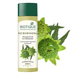 Biotique Bio Bhringraj Therapeutic Oil, 200ml For Falling Hair, Intensive Hair Regrowth Treatment