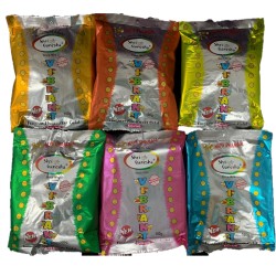 Shri Ganesha Fluorescent Holi Color Powder (Gulal), Vibrant Colors 600g (6 Colors-100g each) non toxic color and extra soft