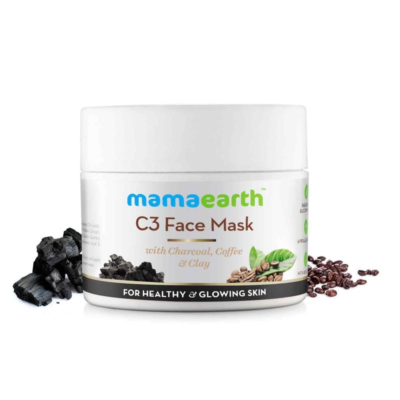 MamaEarth C3 Face Mask, 100g with Charcoal, Coffee & Clay For Healthy & Glowing Skin