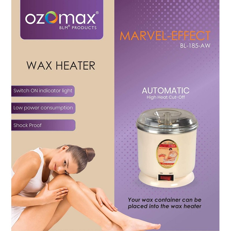 Ozomax Marvel Effect Automatic High Heat Cut Off Wax Heater (Color May
