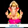Satvik Eco Friendly Shadu Clay Ganesha Idol- 8 inches (038), Made of Clay Shadu Mati
