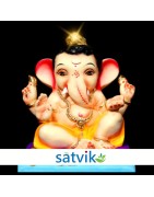 Satvik Eco Friendly Shadu Clay Ganesha Idol- 10 inches (030), Made of Clay Shadu Mati