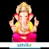 Satvik Eco Friendly Shadu Clay Ganesha Idol- 18 inches (014), Made of Clay Shadu Mati