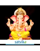 Satvik Eco Friendly Shadu Clay Ganesha Idol- 18 inches (018), Made of Clay Shadu Mati