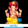 Satvik Eco Friendly Shadu Clay Ganesha Idol- 21 inches (020), Made of Clay Shadu Mati