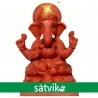 Satvik Natural Red Soil Eco Friendly Ganesh Idols- 8 Inches (036), Made Of Natural Red Soil