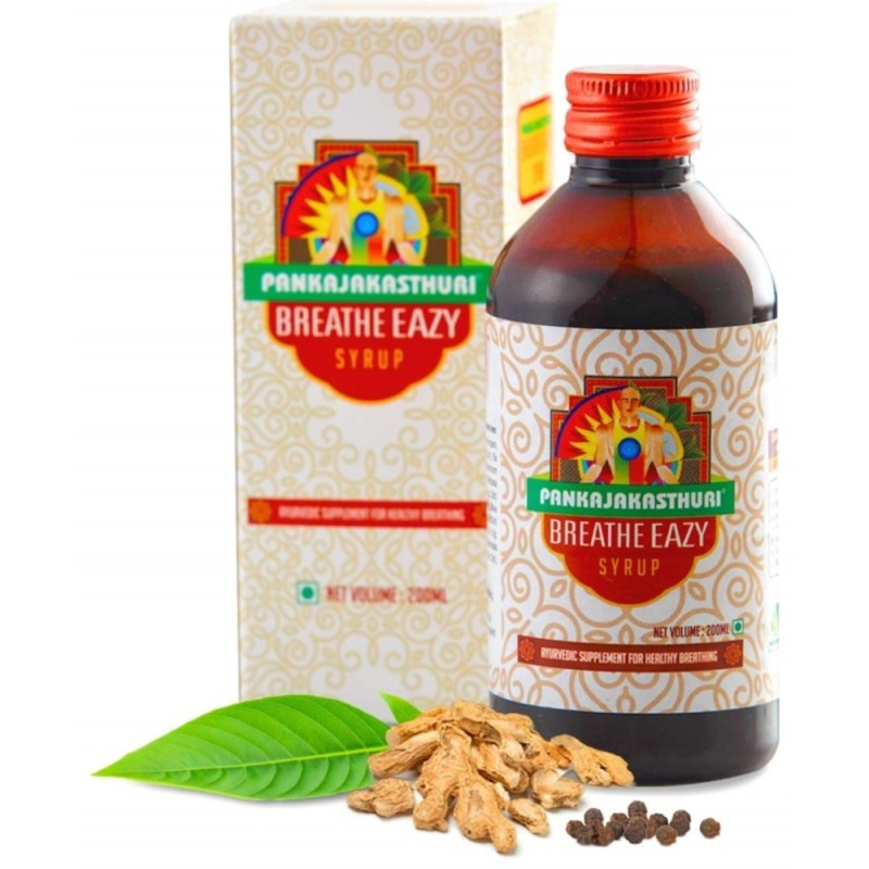 Pankajakasthuri Breathe Eazy Syrup, Ayurvedic Supplement for Healthy