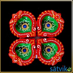 Satvik Colorful Clay Diyas...