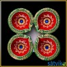 Satvik Colorful Clay Diyas (C6) For Diwali Festival, Multicolor Diwali Diyas For Decoration, Mitti Diya Oil Lamp Clay Diyas
