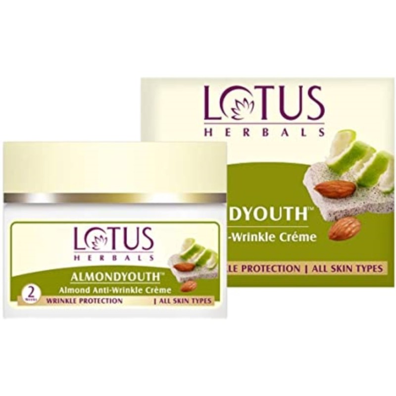Lotus Herbals Almondyouth Almond Anti Wrinkle Creme, for All Skin