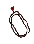 Satvik Wooden Red Beads Mala For Puja, Prayer, Japmala, 108 Beads Mala