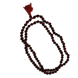 Satvik Wooden Red Beads Mala For Puja, Prayer, Japmala, 108 Beads Mala