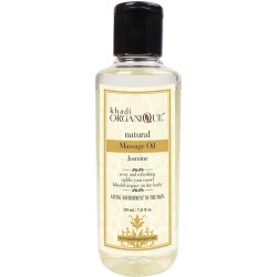 Khadi Organique Natural Jasmine Massage Oil, 210ml- Gives Nourishment To The Skin, Uplifts The Mood