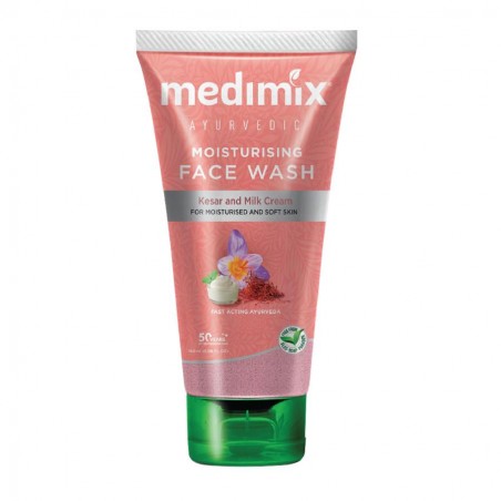 Medimix Ayurvedic Moisturizing Face Wash, 150ml- With Kumkumadi Oil & Milk Cream, For Moisturized & Soft Skin