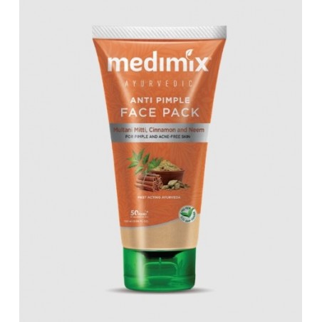 Medimix Ayurvedic Anti Pimple Face Pack, 150ml- With Multani Mitti, Cinnamon & Neem For Pimple & Acne-Free Skin