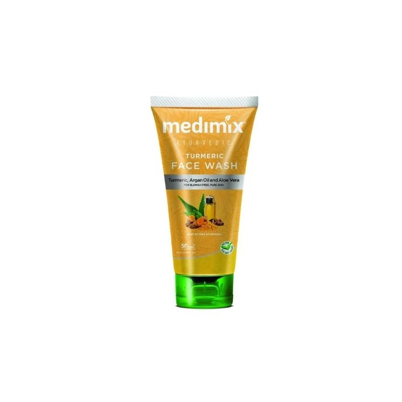 Medimix Ayurvedic Turmeric Face Wash, 150ml- With Turmeric, Argan Oil & Aloe Vera, For Blemish-Free Pure Skin