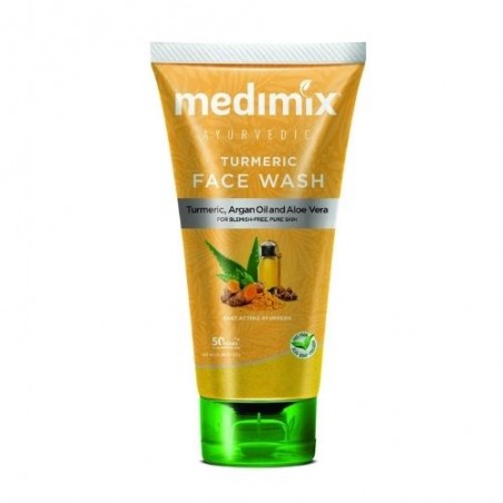 Medimix Ayurvedic Turmeric Face Wash, 150ml- With Turmeric, Argan Oil & Aloe Vera, For Blemish-Free Pure Skin