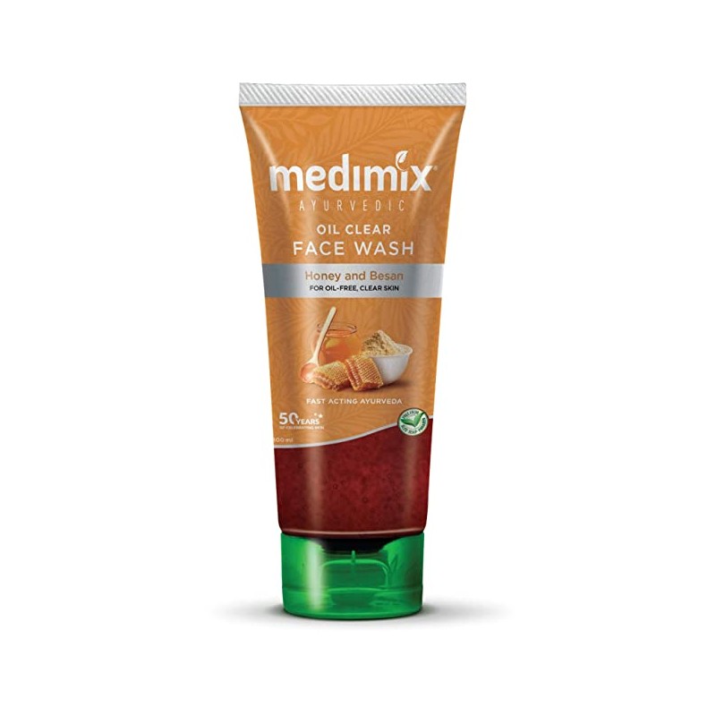 Medimix Ayurvedic Oil Clear Face Wash, 150ml- With Honey & Besan, For Oil-Free Clear Skin