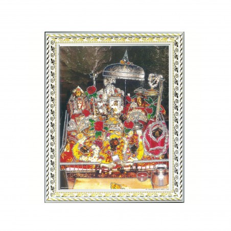 Satvik Durga Ma, Jai Ambe, Forms Of Goddess Durga Photo Frame For Navratri, Designer White Photo Frame for Pooja 25.2*34cms (A4)