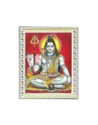 Satvik Lord Shiva Designer White Photo Frame (1) for Pooja, Prayer & Decor (25.2*34cm- A4)