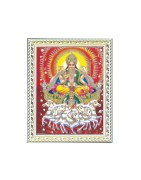 Satvik God Surya Dev, Sun God Designer White Photo Frame for Pooja, Prayer & Decor (17*22cms)