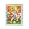 Satvik Lord Hanumanji Flying with Dronagiri Mountain With Orange Background, Designer White Photo Frame (25.2*34cm- A4)