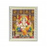 Satvik Lord Ganesha, Ashtavinayaka Designer White Photo Frame (4) for Pooja, Prayer & Decor (17*22cms)