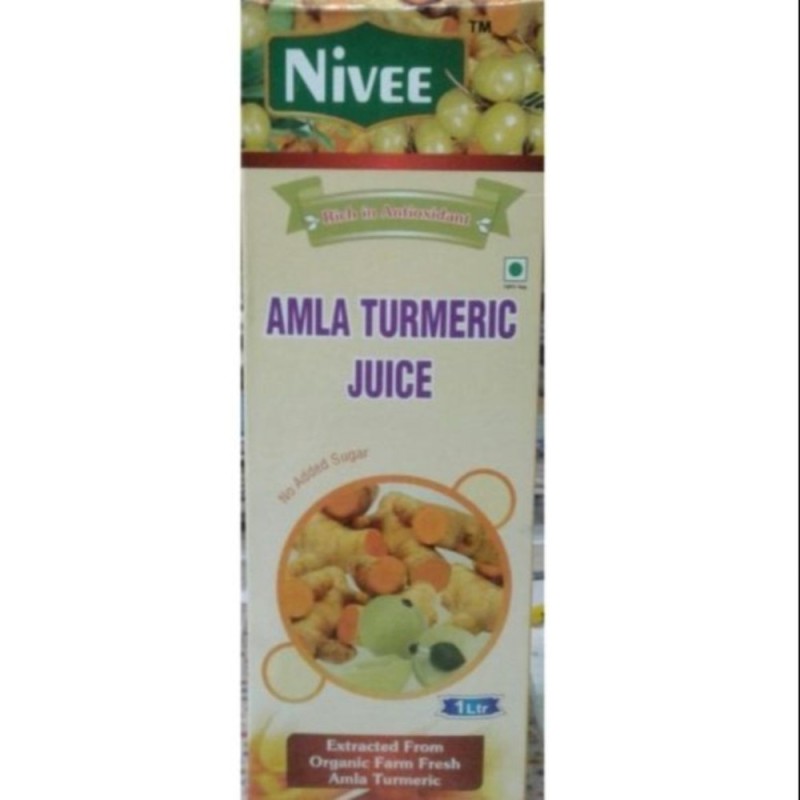 Nivee Amla Turmeric Juice, Rich in Antioxidants, No Added Sugar 1ltr