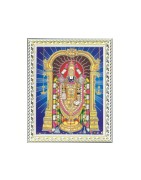 Satvik (New) Lord Tirupati Balaji, Srinivasa, Venkateswara Designer White Photo Frame (4) for Pooja, Prayer & Decor (25.2*34cm- 