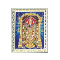 Satvik (New) Lord Tirupati Balaji, Srinivasa, Venkateswara Designer White Photo Frame (4) for Prayer & Decor (25.2*34cm- A4)