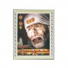 Satvik (New) Shirdi Sai Baba Designer White Photo Frame (3) for Pooja, Prayer & Decor (17*22cms)