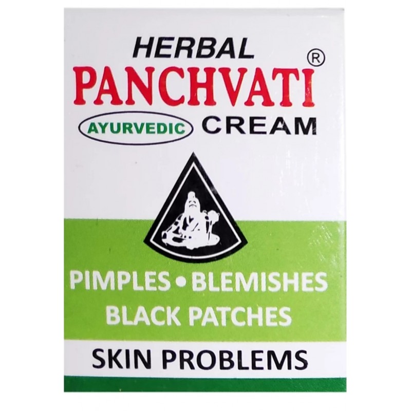 Panchvati Herbal Ayurvedic Cream, 10g For Skin Problems Like Pimples, Blemishes, Black Patches