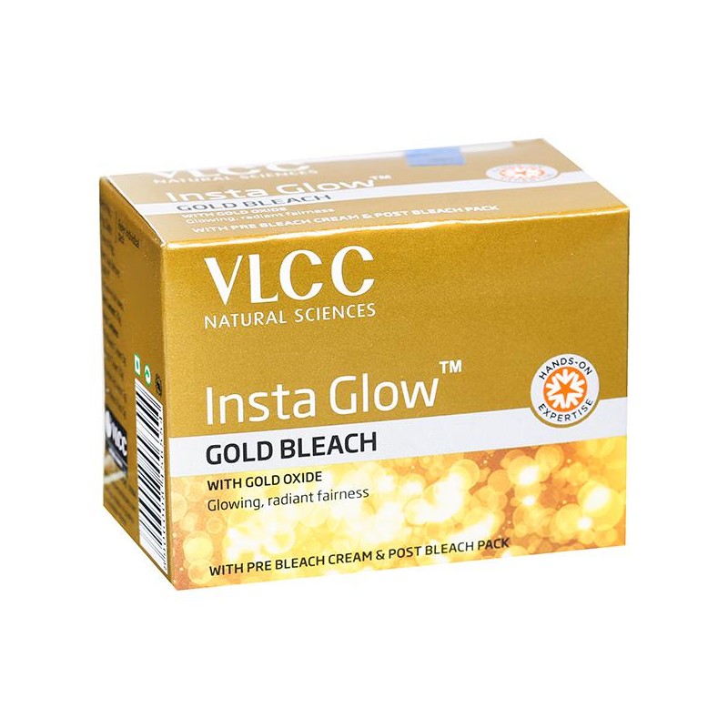 VLCC Insta Glow Gold Bleach, 30g For Glowing Radiant Fairness