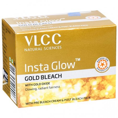 VLCC Insta Glow Gold Bleach, 30g For Glowing Radiant Fairness