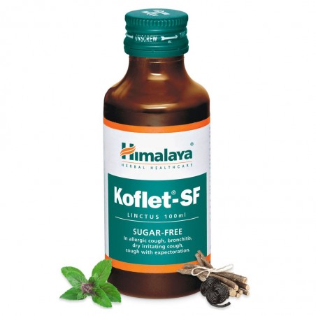 Himalaya Koflet-SF Linctus, 100ml (Sugar Free), Useful In Allergic Cough, Bronchitis, Dry Irritating Cough