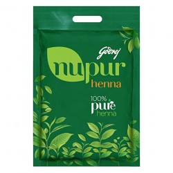 Godrej Nupur Henna, 500g, 100% Natural Henna with Goodness of 9 Herbs for Silky and Shiny Hair