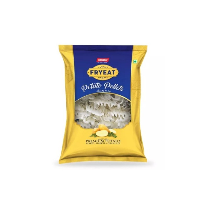 Shareat Fry Eat Potato Pellets Crisps, 100g- Ready To Fry, Made With Premium Potato Flakes, Starch & Granules