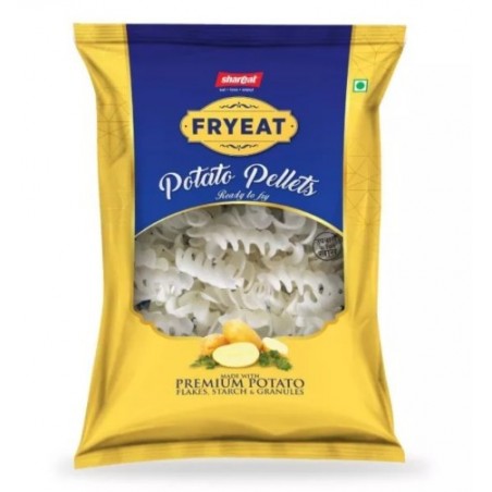 Shareat Fry Eat Potato Pellets Crisps, 100g- Ready To Fry, Made With Premium Potato Flakes, Starch & Granules