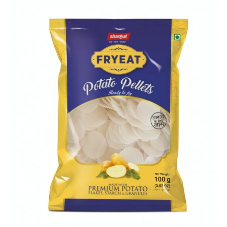 Shareat Fry Eat Wavy Potato Pellets, 100g- Ready To Fry