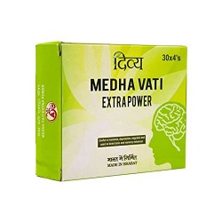 Patanjali Divya Medha Vati Extra Power, (30*4’s, Pack of 120), Useful In Insomnia, Depression, Migraine, Memory Enhancer