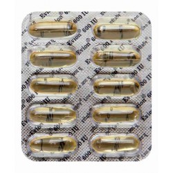 Evion Vitamin E Capsule 600mg, Pack of 2- 10 Capsule in each strip For Hair Care, Face, Glowing Skin, Pimples, Skin Care