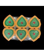 Satvik Colorful Clay Diyas (C14) For Diwali Festival, Multicolor Diwali Diyas For Decoration, Mitti Diya Oil Lamp Clay Diyas