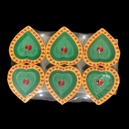 Satvik Colorful Clay Diyas (C14) For Diwali Festival, Multicolor Diwali Diyas For Decoration, Mitti Diya Oil Lamp Clay Diyas