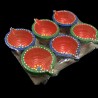 Satvik Colorful Clay Diyas (C17) For Diwali Festival, Multicolor Diwali Diyas For Decoration, Mitti Diya Oil Lamp Clay Diyas