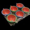 Satvik Colorful Clay Diyas (C17) For Diwali Festival, Multicolor Diwali Diyas For Decoration, Mitti Diya Oil Lamp Clay Diyas