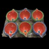 Satvik Colorful Clay Diyas (C17) For Diwali Festival, Multicolor Diwali Diyas For Decoration, Mitti Diya Oil Lamp Clay Diyas