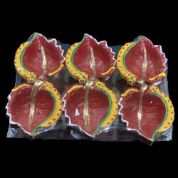 Satvik Colorful Clay Diyas (C21) For Diwali Festival, Multicolor Diwali Diyas For Decoration, Mitti Diya Oil Lamp Clay Diyas